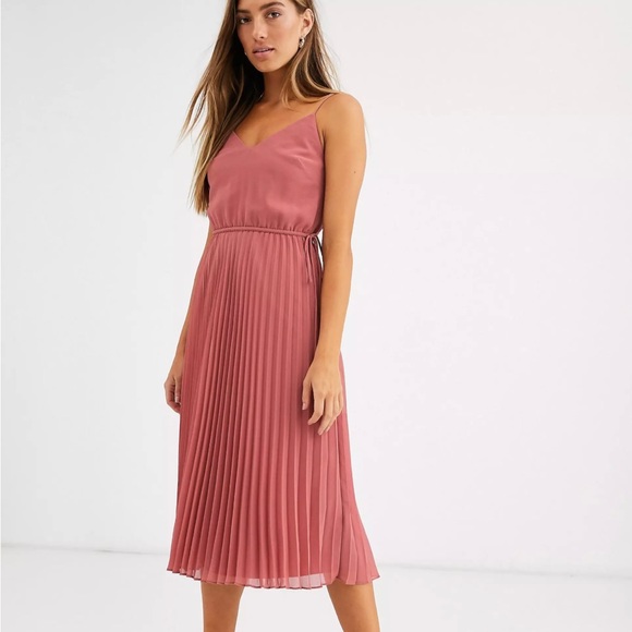 ASOS DESIGN pleated cami midi dress - Picture 1 of 10